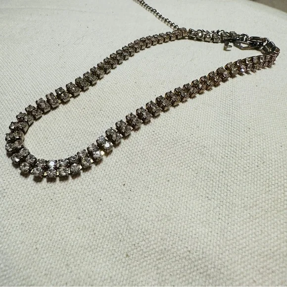 Gold Faux Diamond Chocker Necklace - Picture 5 of 9